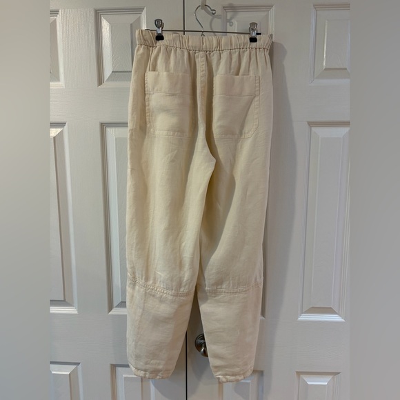 Everlane Bone Color The Linen Pull-On Barrel Pant Size S - Picture 2 of 11
